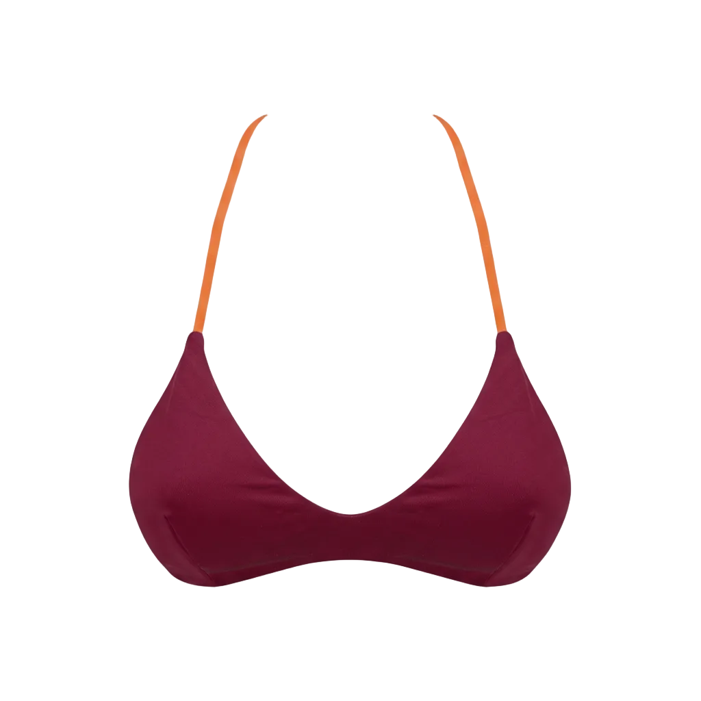 Capri Double Face Bordeaux-Orange Top