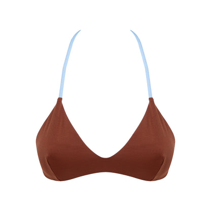 Capri Double Face Brown -  Baby Blue Top