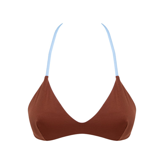 Capri Double Face Brown -  Baby Blue Top