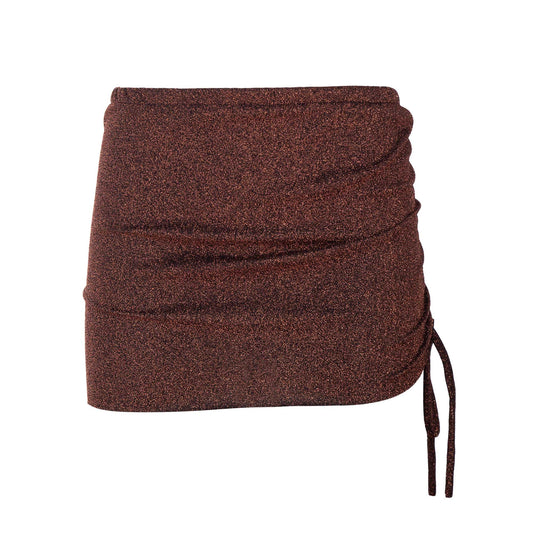 Skirt lurex Rust