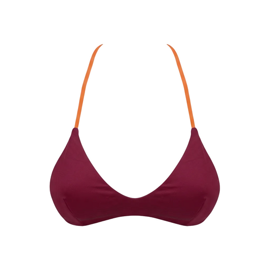 Capri Double Face Bordeaux-Orange Top