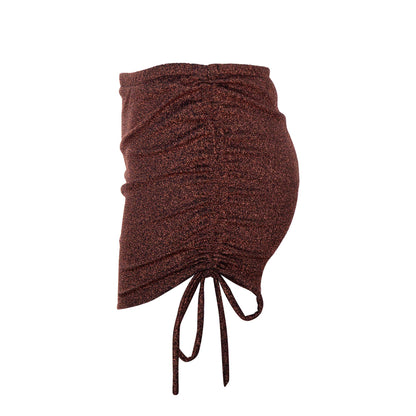 Skirt lurex Rust