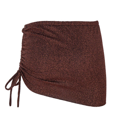 Skirt lurex Rust