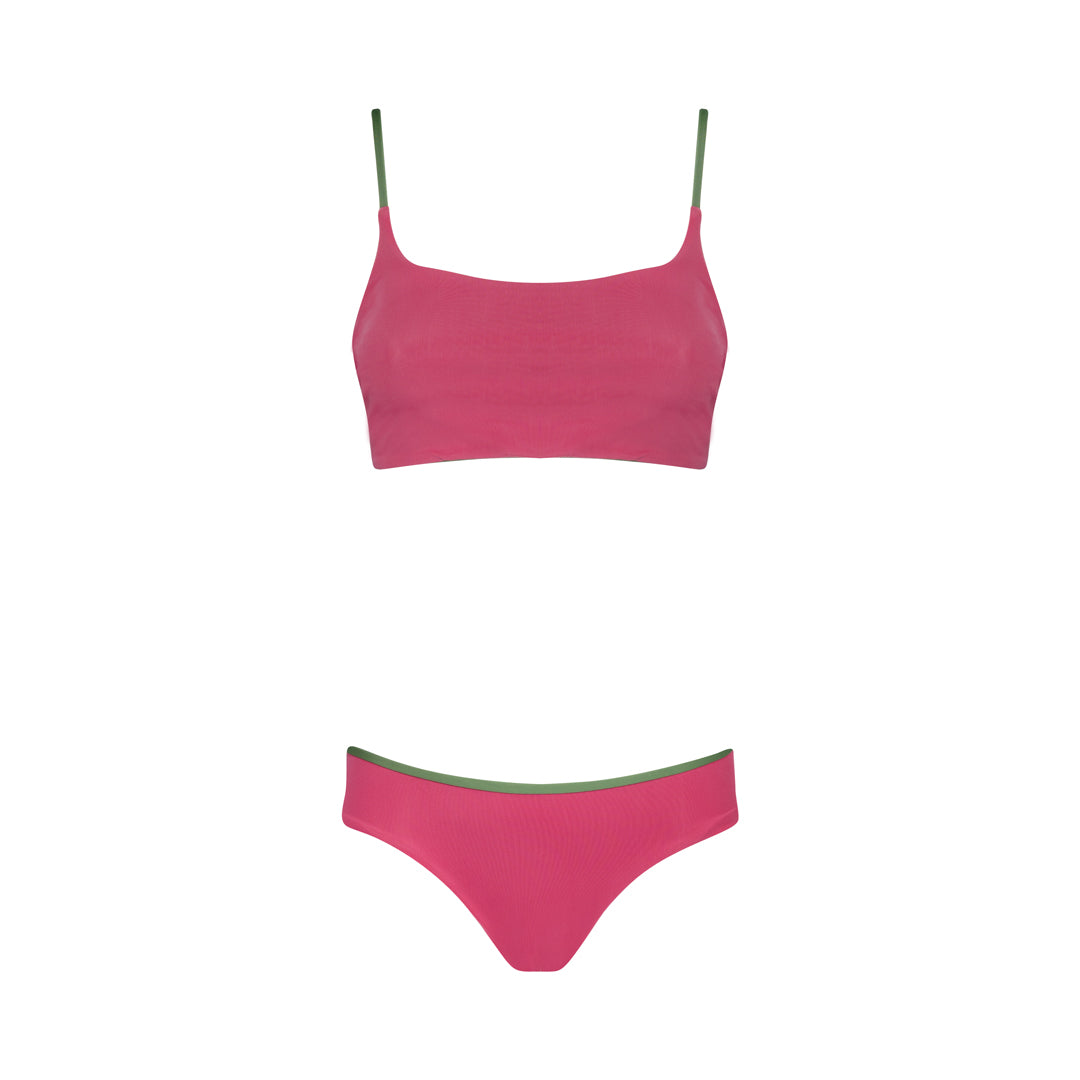 Stefy Double face pink and green
