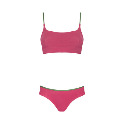 Stefy Double face pink and green