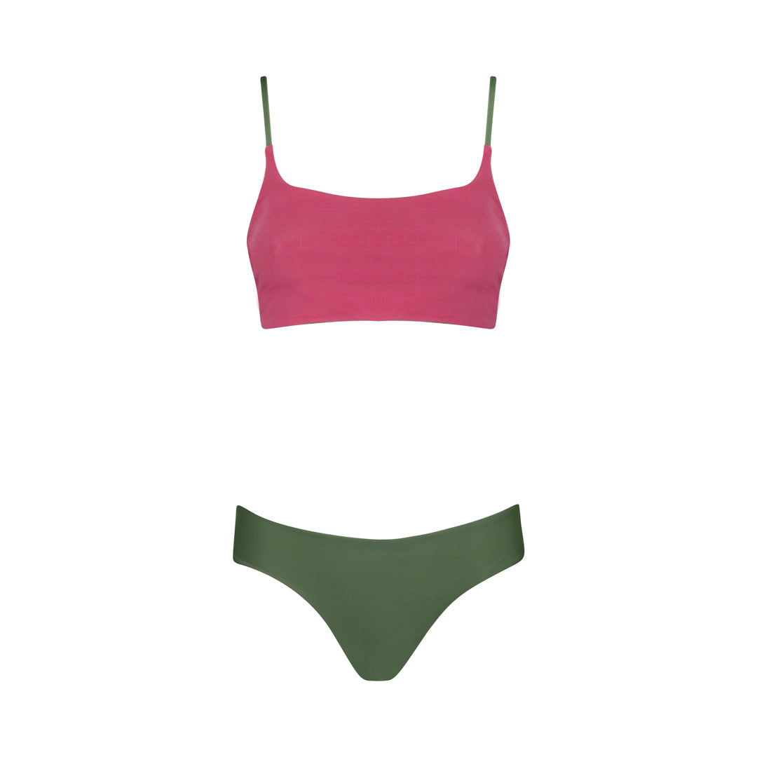 Stefy Double face pink and green