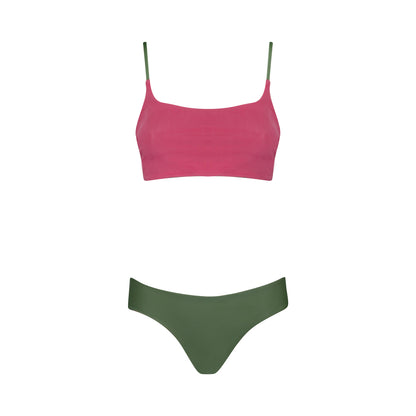 Stefy Double face pink and green
