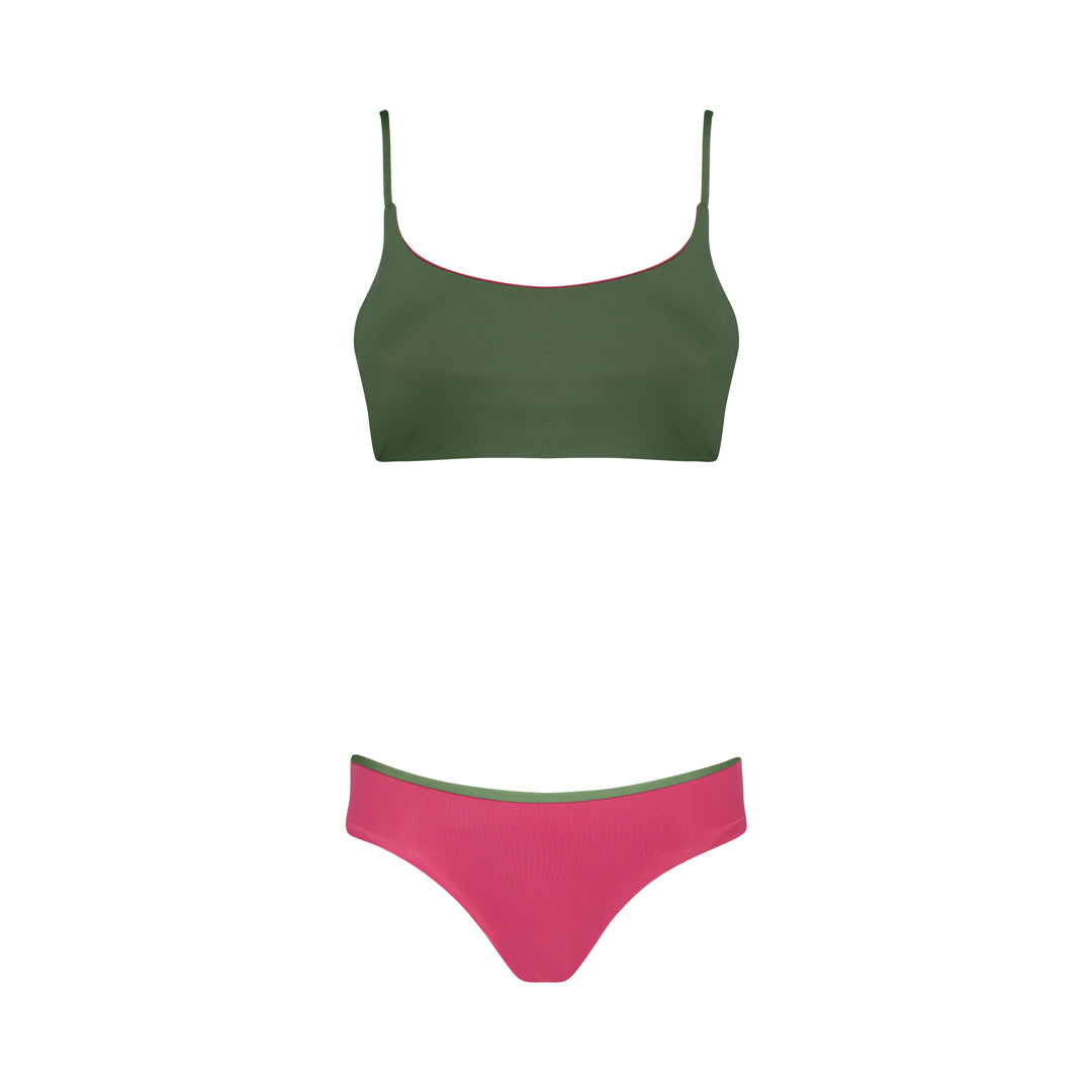 Stefy Double face pink and green