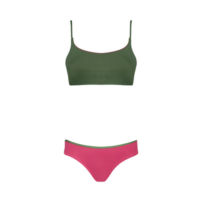 Stefy Double face pink and green