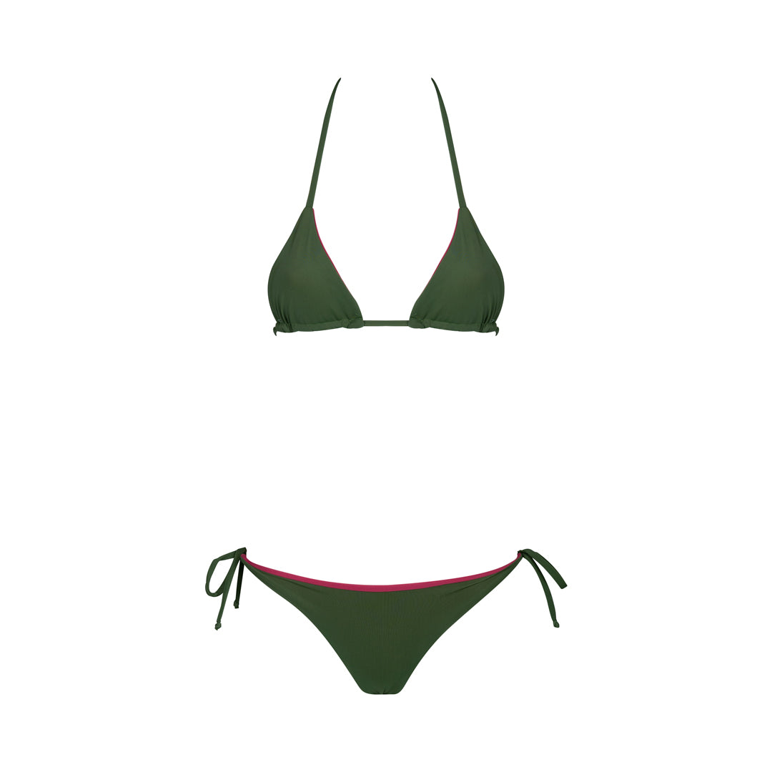 Double pink and green