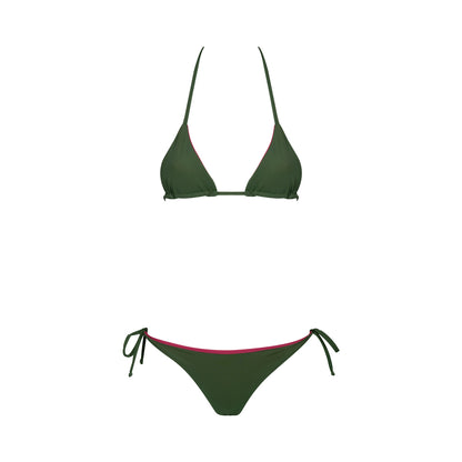 Double pink and green