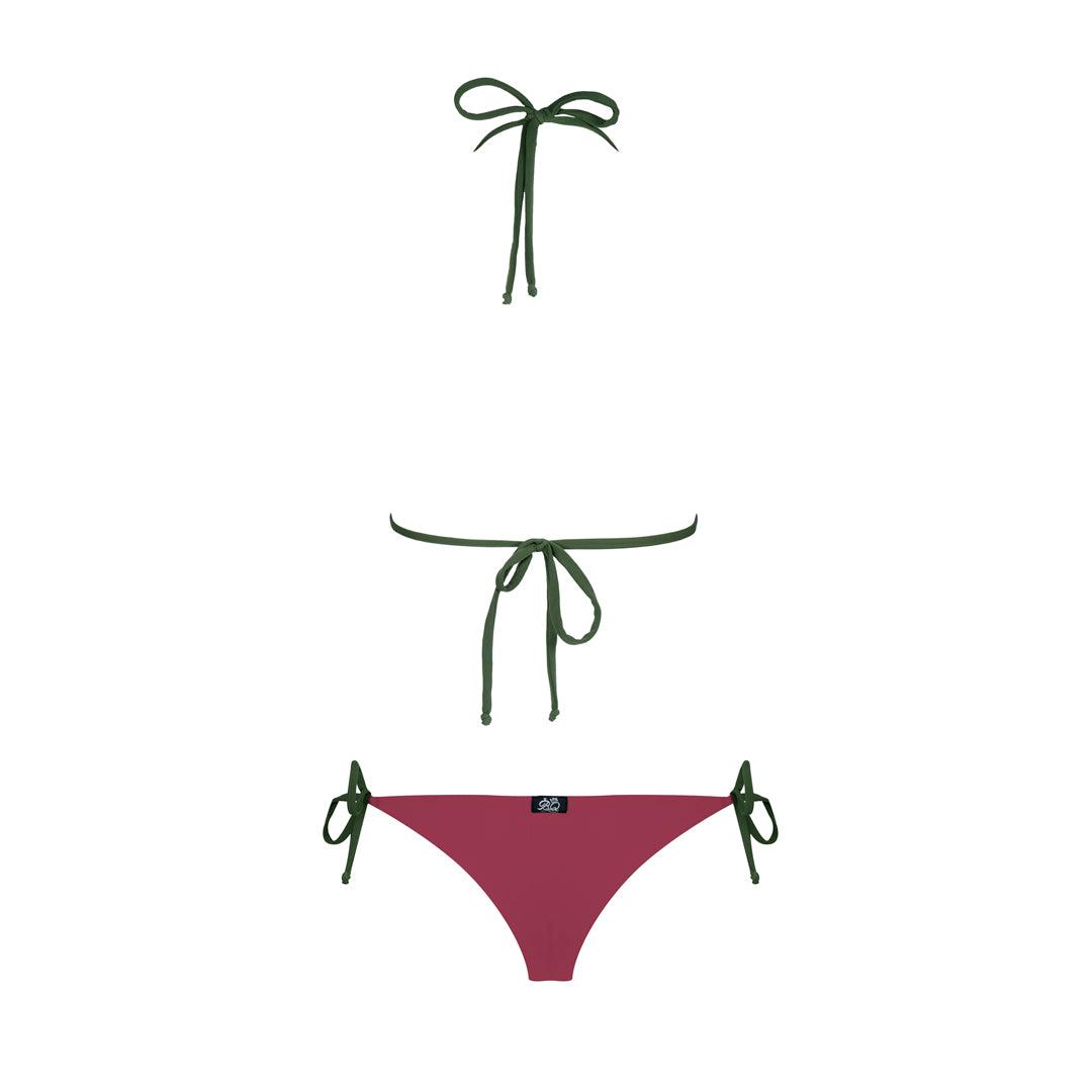 Double pink and green