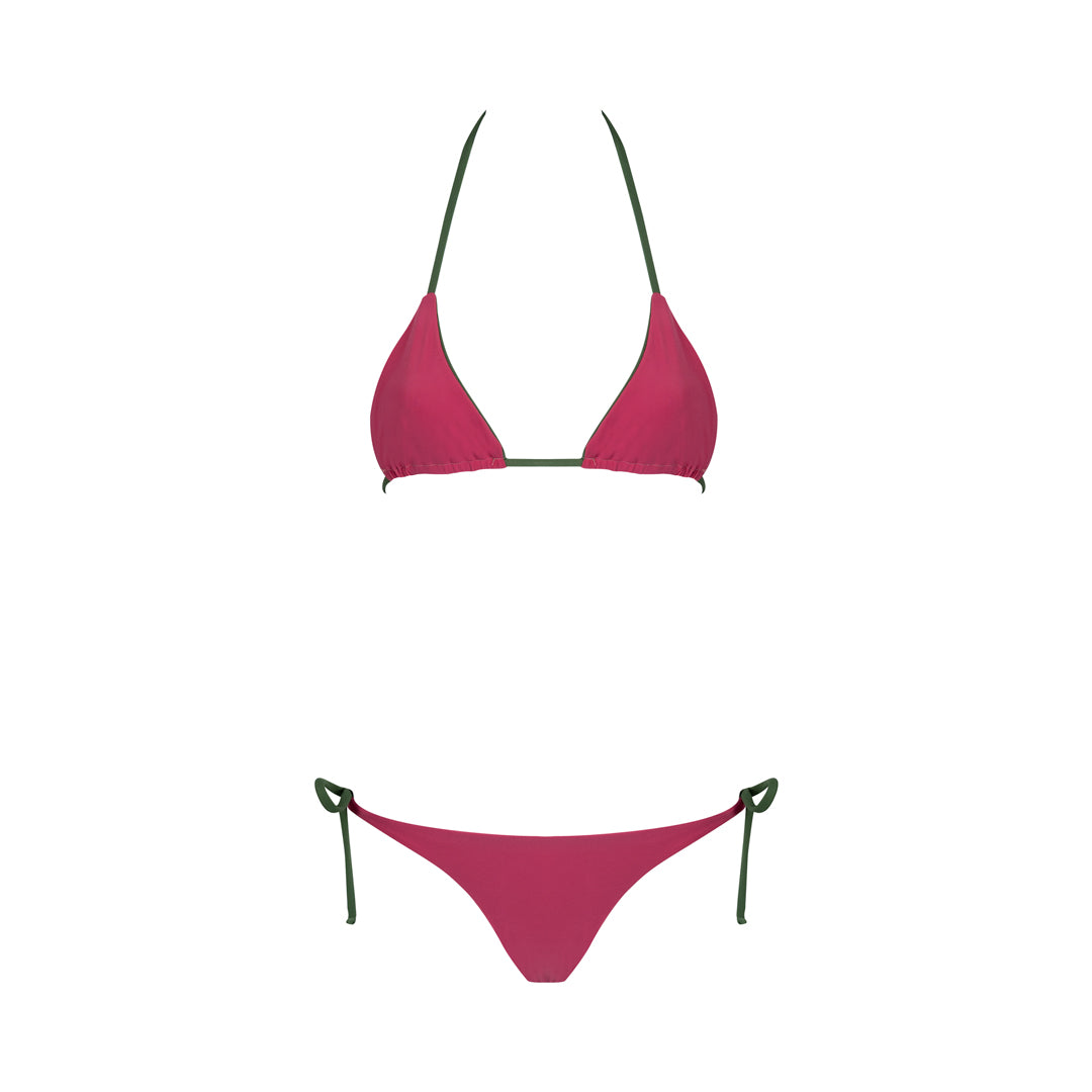 Double pink and green